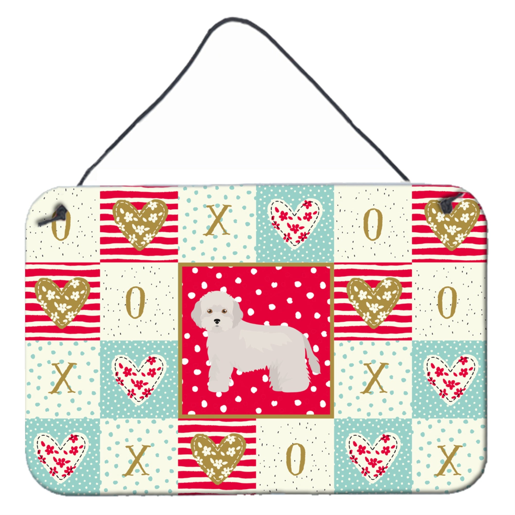 Caroline'S Treasures Cyprus Poodle Love Door Hanging Prints Wall-Decor, Multicolor