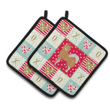 Caroline'S Treasures Ck5828Pthd Elo Dog #1 Love Pair Of Pot Holders Potholders, Multicolor