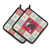 Caroline'S Treasures Ck5829Pthd Elo Dog #2 Love Pair Of Pot Holders Potholders, Multicolor