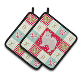 Caroline'S Treasures Ck5850Pthd Japanese Spitz Love Pair Of Pot Holders Potholders, Multicolor