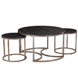 Lachlan Round Nesting Coffee Tables - 3Pc Set
