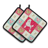 Caroline'S Treasures Ck5880Pthd Poodle Love Pair Of Pot Holders Potholders, Multicolor