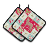 Caroline'S Treasures Ck5894Pthd Shar Pei #2 Love Pair Of Pot Holders Potholders, Multicolor