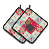 Caroline'S Treasures Ck5901Pthd Yorkshire Terrier #2 Love Pair Of Pot Holders Potholders, Multicolor
