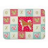 Caroline'S Treasures Akita Love Machine Washable Memory Foam Mat Doormats, Multicolor