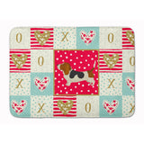 Caroline'S Treasures Basset Hound Love Machine Washable Memory Foam Mat Doormats, Multicolor