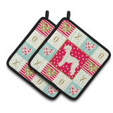 Caroline'S Treasures Ck5910Pthd Bedlington Terrier Love Pair Of Pot Holders Potholders, Multicolor