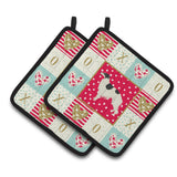 Caroline'S Treasures Ck5914Pthd Borzoi Love Pair Of Pot Holders Potholders, Multicolor