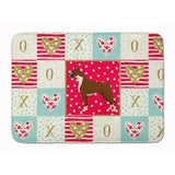 Caroline'S Treasures Boxer Love Machine Washable Memory Foam Mat Doormats, Multicolor