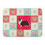 Caroline'S Treasures Collie Love Machine Washable Memory Foam Mat Doormats, Multicolor