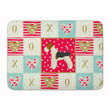 Caroline'S Treasures Fox Terrier Love Machine Washable Memory Foam Mat Doormats, Multicolor