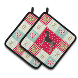 Caroline'S Treasures Ck5931Pthd German Shorthaired Pointer Love Pair Of Pot Holders Potholders, Multicolor