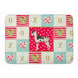 Caroline'S Treasures Dane Love Machine Washable Memory Foam Mat Doormats, Multicolor