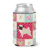 Caroline'S Treasures Ck5947Cc Pug Love Can Or Bottle Hugger Cold-Beverage-Koozies, Multicolor