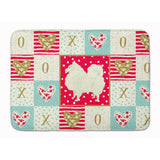 Caroline'S Treasures Spitz Love Machine Washable Memory Foam Mat Doormats, Multicolor