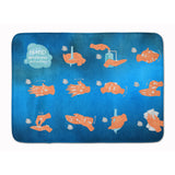 Caroline'S Treasures Hand Washing Instructions Machine Washable Memory Foam Mat Doormats, Multicolor