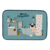 Caroline'S Treasures Ck7430Ddm Fawn Pug In Bathtub Dish-Drying-Mats, 14 X 21, Multicolor