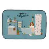 Caroline'S Treasures Ck7443Ddm Basset Hound In Bathtub Dish-Drying-Mats, 14 X 21, Multicolor