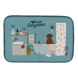 Caroline'S Treasures Ck7478Ddm Chocolate Labrador In Bathtub Dish-Drying-Mats, 14 X 21, Multicolor