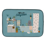 Caroline'S Treasures Ck7490Ddm Silver Poodle In Bathtub Dish-Drying-Mats, 14 X 21, Multicolor