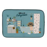 Caroline'S Treasures Ck7524Ddm Tan Pekingese In Bathtub Dish-Drying-Mats, 14 X 21, Multicolor