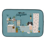 Caroline'S Treasures Ck7527Ddm Black White Pekingese In Bathtub Dish-Drying-Mats, 14 X 21, Multicolor