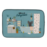 Caroline'S Treasures Ck7534Ddm Black Chinese Crested In Bathtub Dish-Drying-Mats, 14 X 21, Multicolor
