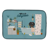 Caroline'S Treasures Dapple Wire Haired Dachshund In Bathtub Dish-Drying-Mats, 14 X 21, Multicolor
