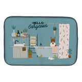 Caroline'S Treasures Ck7559Ddm Brindle Bull Terrier In Bathtub Dish-Drying-Mats, 14 X 21, Multicolor