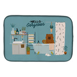 Caroline'S Treasures Ck7564Ddm Red Chow In Bathtub Dish-Drying-Mats, 14 X 21, Multicolor