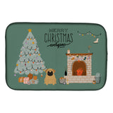Caroline'S Treasures Ck7570Ddm Brown Pug Christmas Everyone Dish-Drying-Mats, 14 X 21, Multicolor