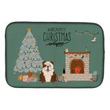 Caroline'S Treasures Brindle White English Bulldog Christmas Everyone Dish-Drying-Mats, 14 X 21, Multicolor