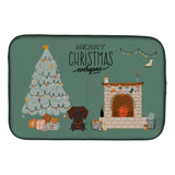 Caroline'S Treasures Caroline'S Chocolate Wire Haired Dachshund Christmas Everyone Dish-Drying-Mats, 14 X 21, Multicolor