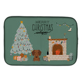 Caroline'S Treasures Ck7693Ddm Red Brown Dachshund Christmas Everyone Dish-Drying-Mats, 14 X 21, Multicolor