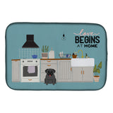 Caroline'S Treasures Ck7710Ddm Black Pug Kitchen Scene Dish-Drying-Mats, 14 X 21, Multicolor