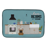 Caroline'S Treasures Ck7717Ddm Brown French Bulldog Kitchen Scene Dish-Drying-Mats, 14 X 21, Multicolor