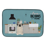 Caroline'S Treasures Ck7720Ddm White Mastiff Brindle Kitchen Scene Dish-Drying-Mats, 14 X 21, Multicolor