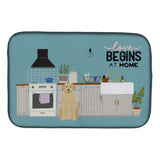 Caroline'S Treasures Ck7759Ddm Yellow Labrador Kitchen Scene Dish-Drying-Mats, 14 X 21, Multicolor