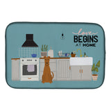 Caroline'S Treasures Ck7766Ddm Irish Terrier Kitchen Scene Dish-Drying-Mats, 14 X 21, Multicolor