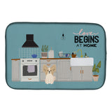 Caroline'S Treasures Ck7781Ddm Sable White Papillon Kitchen Scene Dish-Drying-Mats, 14 X 21, Multicolor