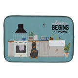 Caroline'S Treasures Ck7784Ddm Beauce Shepherd Dog Kitchen Scene Dish-Drying-Mats, 14 X 21, Multicolor