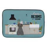 Caroline'S Treasures Ck7785Ddm Black Briard Kitchen Scene Dish-Drying-Mats, 14 X 21, Multicolor