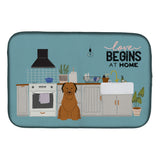 Caroline'S Treasures Ck7786Ddm Brown Briard Kitchen Scene Dish-Drying-Mats, 14 X 21, Multicolor