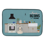 Caroline'S Treasures Ck7789Ddm Silver White Shih Tzu Kitchen Scene Dish-Drying-Mats, 14 X 21, Multicolor