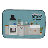 Caroline'S Treasures Ck7794Ddm Blue Bedlington Terrier Kitchen Scene Dish-Drying-Mats, 14 X 21, Multicolor
