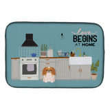 Caroline'S Treasures Ck7807Ddm Red White Pekingese Kitchen Scene Dish-Drying-Mats, 14 X 21, Multicolor