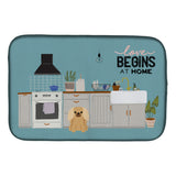 Caroline'S Treasures Ck7808Ddm Fawn Sable Pekingese Kitchen Scene Dish-Drying-Mats, 14 X 21, Multicolor
