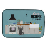 Caroline'S Treasures Ck7816Ddm Black Chinese Crested Kitchen Scene Dish-Drying-Mats, 14 X 21, Multicolor