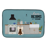 Caroline'S Treasures Ck7817Ddm Cream Chinese Crested Kitchen Scene Dish-Drying-Mats, 14 X 21, Multicolor