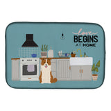 Caroline'S Treasures Ck7823Ddm Red White Border Collie Kitchen Scene Dish-Drying-Mats, 14 X 21, Multicolor